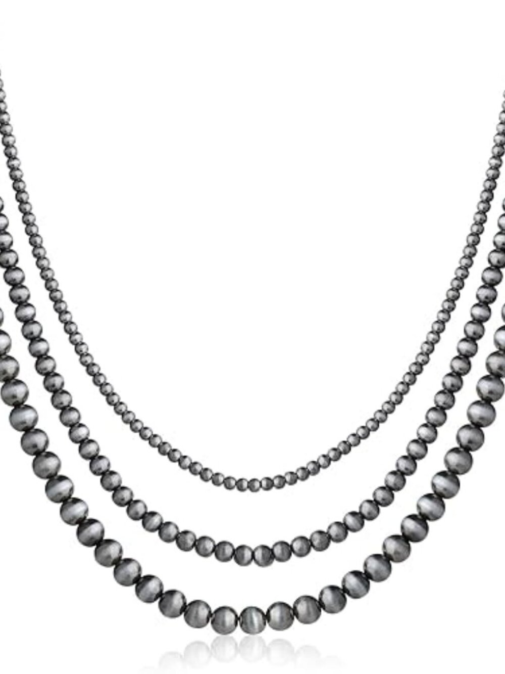 Western Navajo Pearl Necklace for Women – Boho Vintage Beaded Choker Jewelry